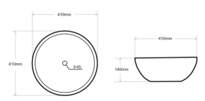 Nadgradni lavabo RAISE
dimenzije ( 41 x 41 x 14 cm)  » Kliknite za uvecanje ->